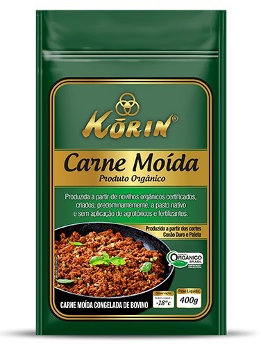 Carne moída bovina orgânica cong pct 400g