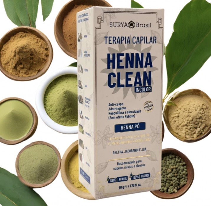 HENNA PÓ CLEAN INCOLOR TERAPIA CAPILAR 50G