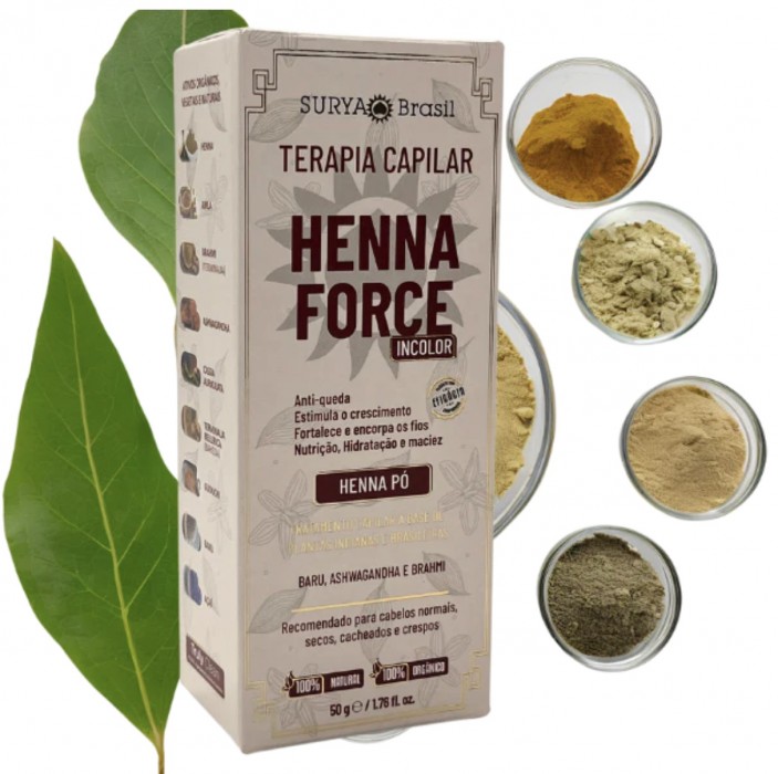 HENNA PÓ FORCE INCOLOR TERAPIA CAPILAR 50G
