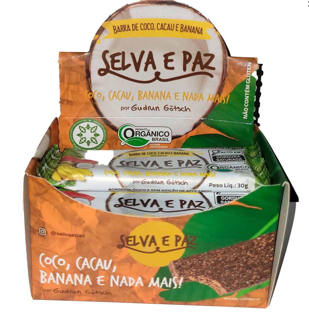 Barra de frutas Coco, Cacau e Banana 30g