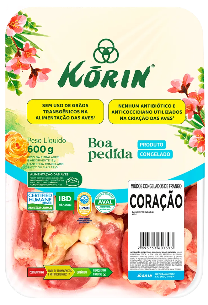 Coração de galinha bdj 600g