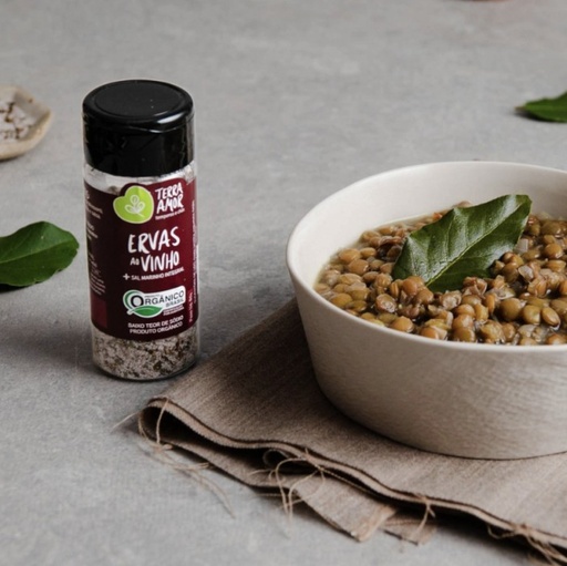 Sal de Mossoró temperado com ervas ao vinho